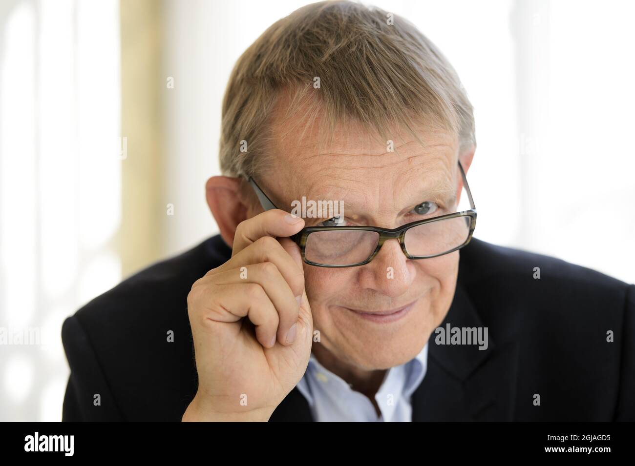 ** Swedish Professor Hans Rosling is dead at 68 ** STOCKHOLM 2015-09-07 Swedish Professor Hans Rosling attended a fund raising event for the UNHCR at the Operakallaren restaurant in Stockholm, Sweden, September 7, 2015 Rosling has gone viral with videos criticizing politicians and journalists on the current refugee situation. Foto: Henrik Montgomery / TT / kod 10060  Stock Photo