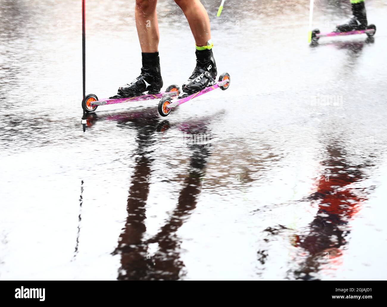 roller skis, skiing, ski, water, Foto Jeppe Gustafsson / TT / Kod 71935 Stock Photo