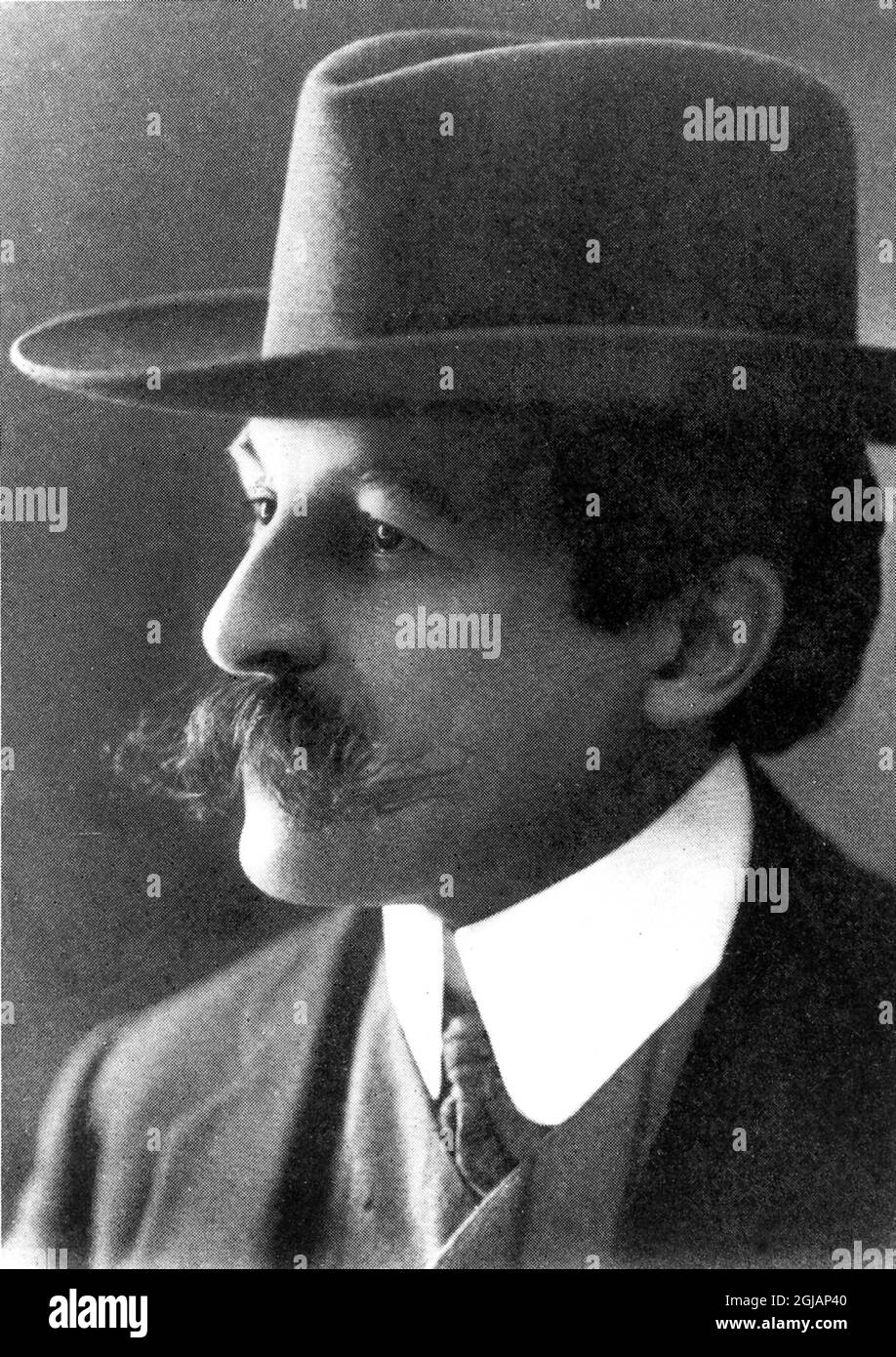 1653742 Novelist Maurice Leblanc (1864-1941) Author of Arsene Lupin Character (b/w photo); (add.info.: novelist Maurice Leblanc (1864-1941) author of Arsene Lupin character); Photo © AGIP; . Stock Photo