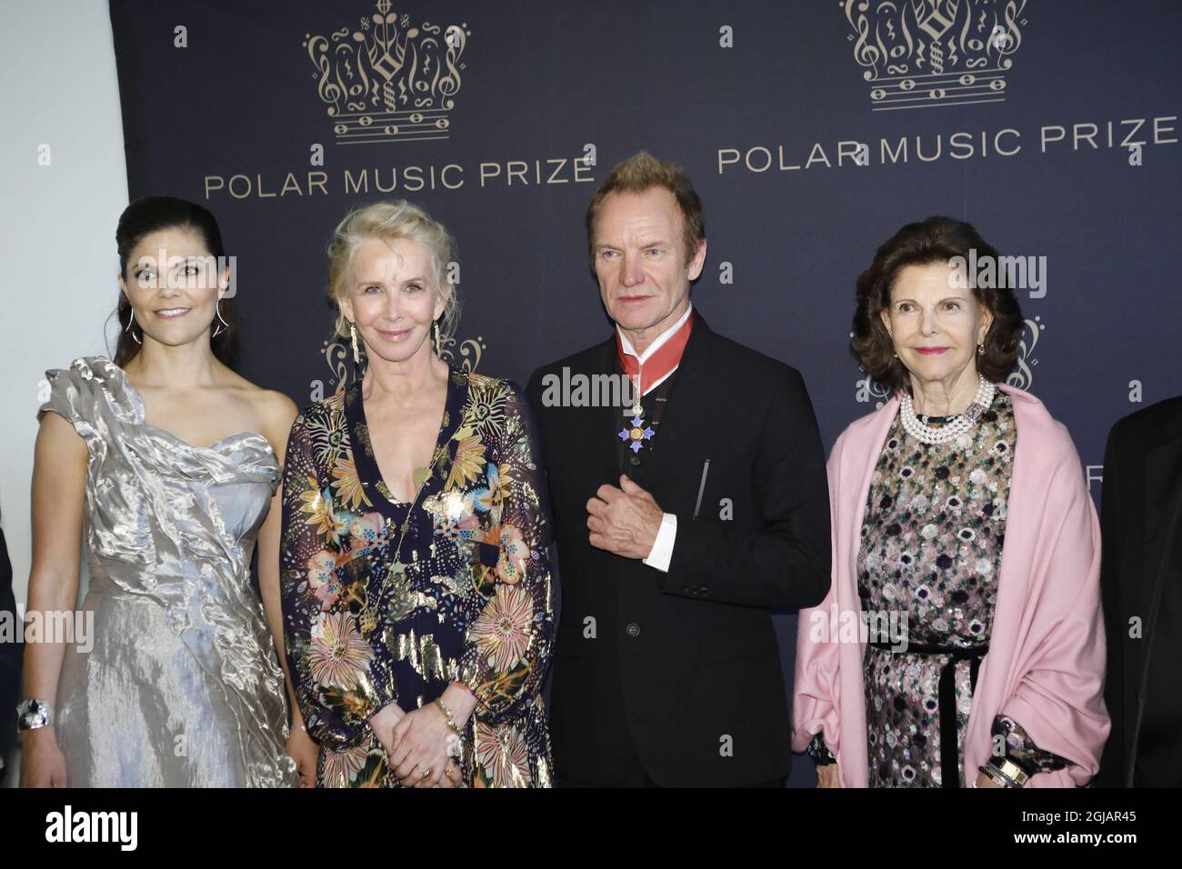 STOCKHOLM 2017-06-15 Crown princess Victoria, Trudie Styler, Sting and  Queen Silvia at the Polar