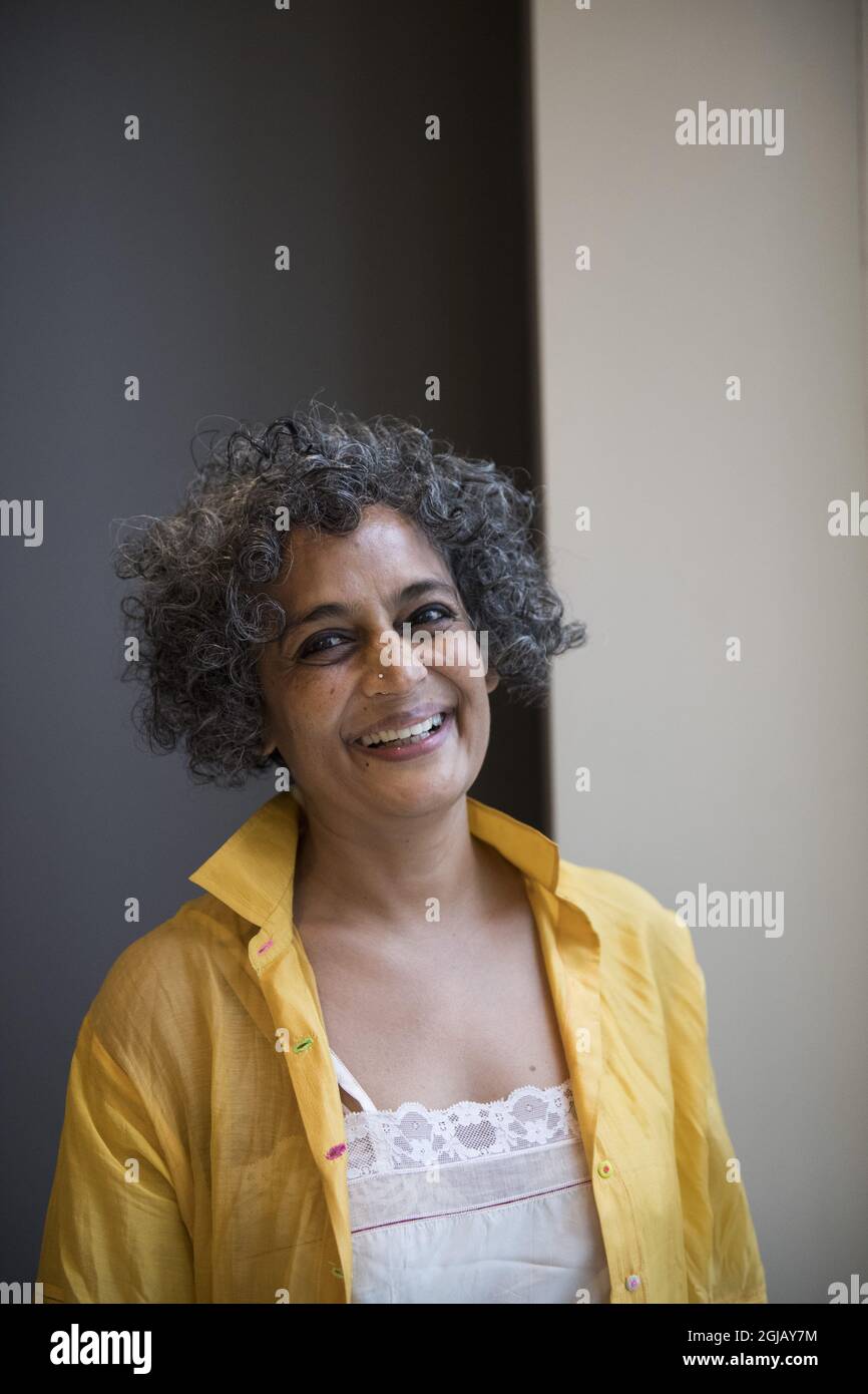 Arundhati Roy, writer India, attending the Gothenburg Book Fair in Gothenburg, Sweden Foto: Fredrik Sandberg / TT / kod 10080 Stock Photo