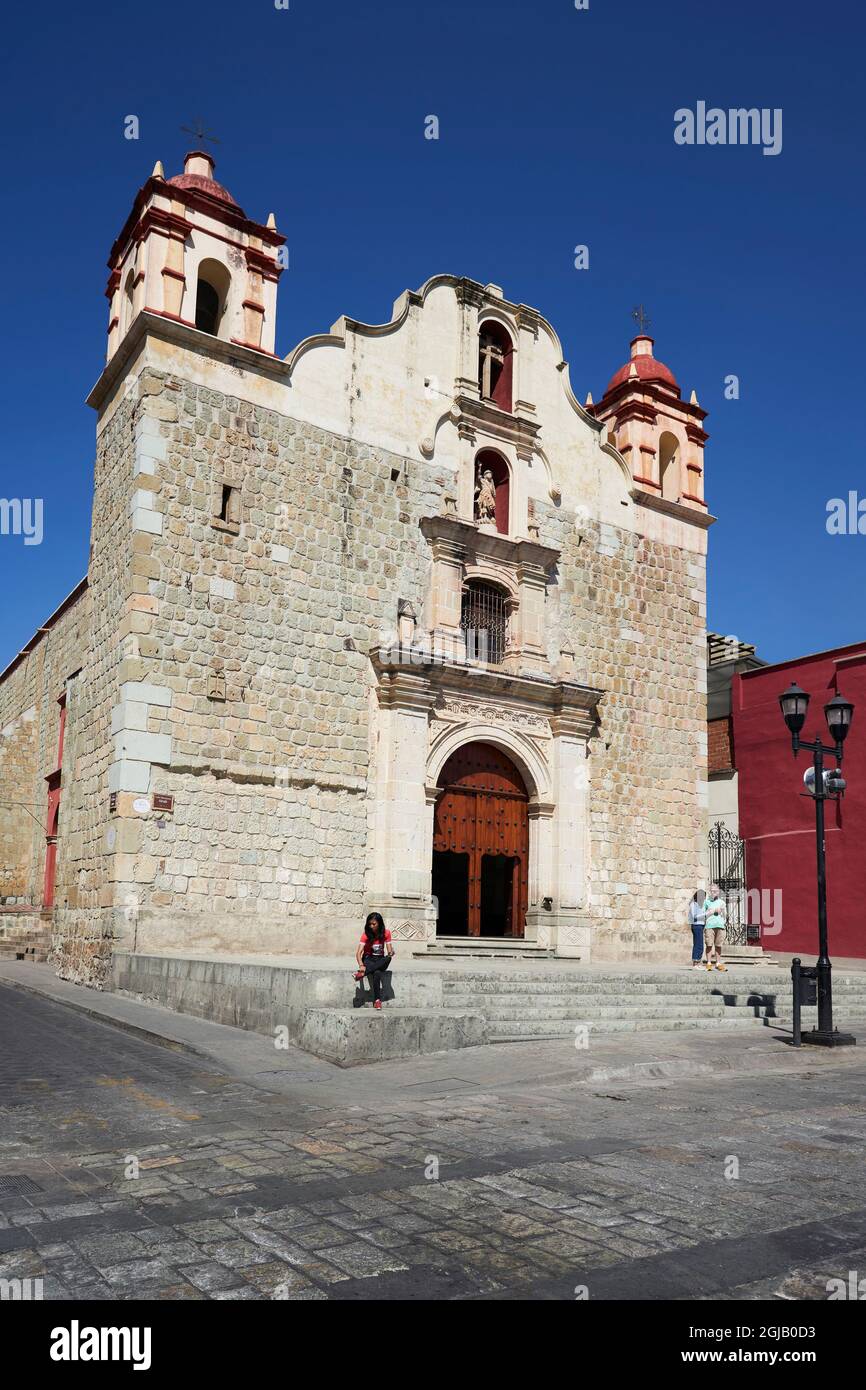 Mexico, Oaxaca. Sangre De Cristo Catholic church. Stock Photo