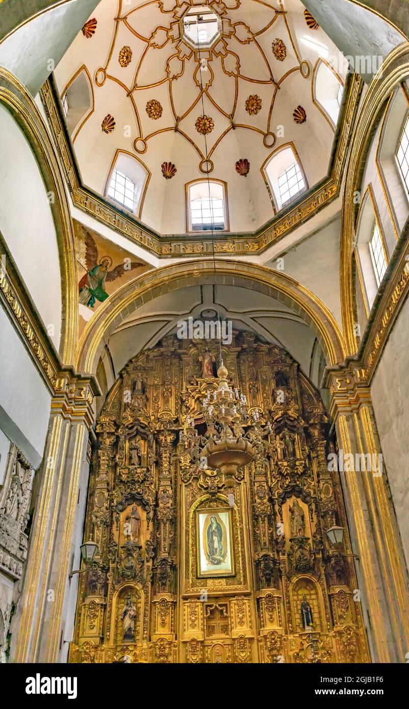 Capilla Chapel San Fco Church of San Francisco, Madero Street, Mexico City, Mexico. Stock Photo