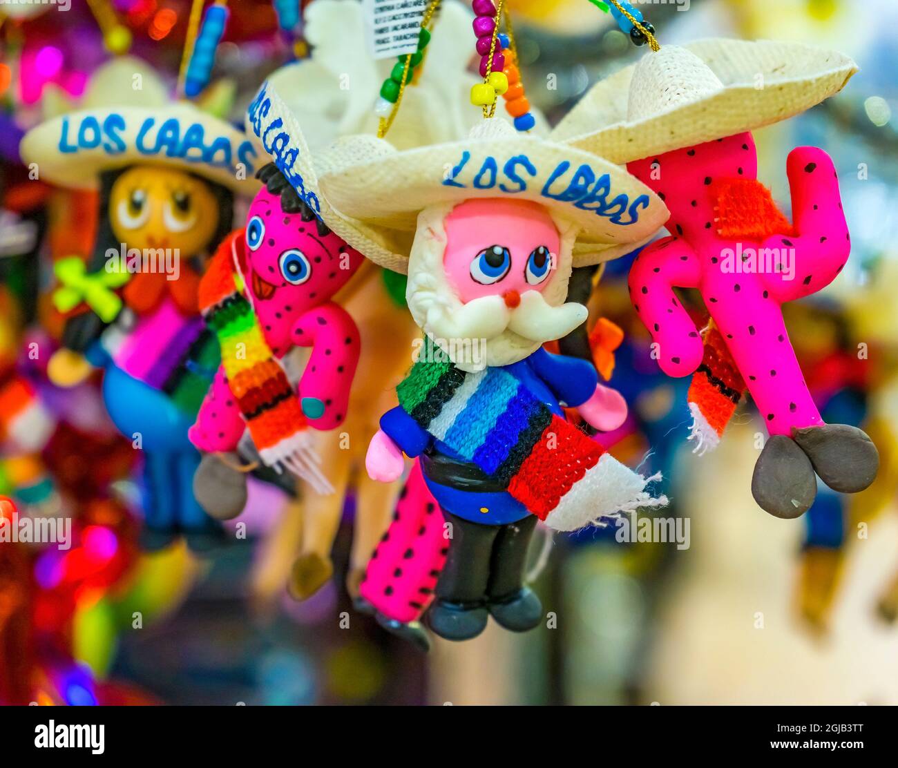 Colorful Mexican Christmas Tree ornaments handicrafts, Cabo San Lucas