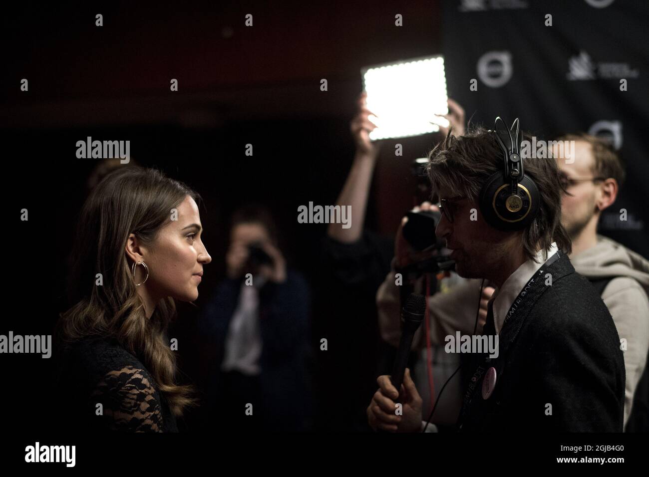 GOTHENBURG 20180126 Swedish actress Alicia Vikander arrives for the
