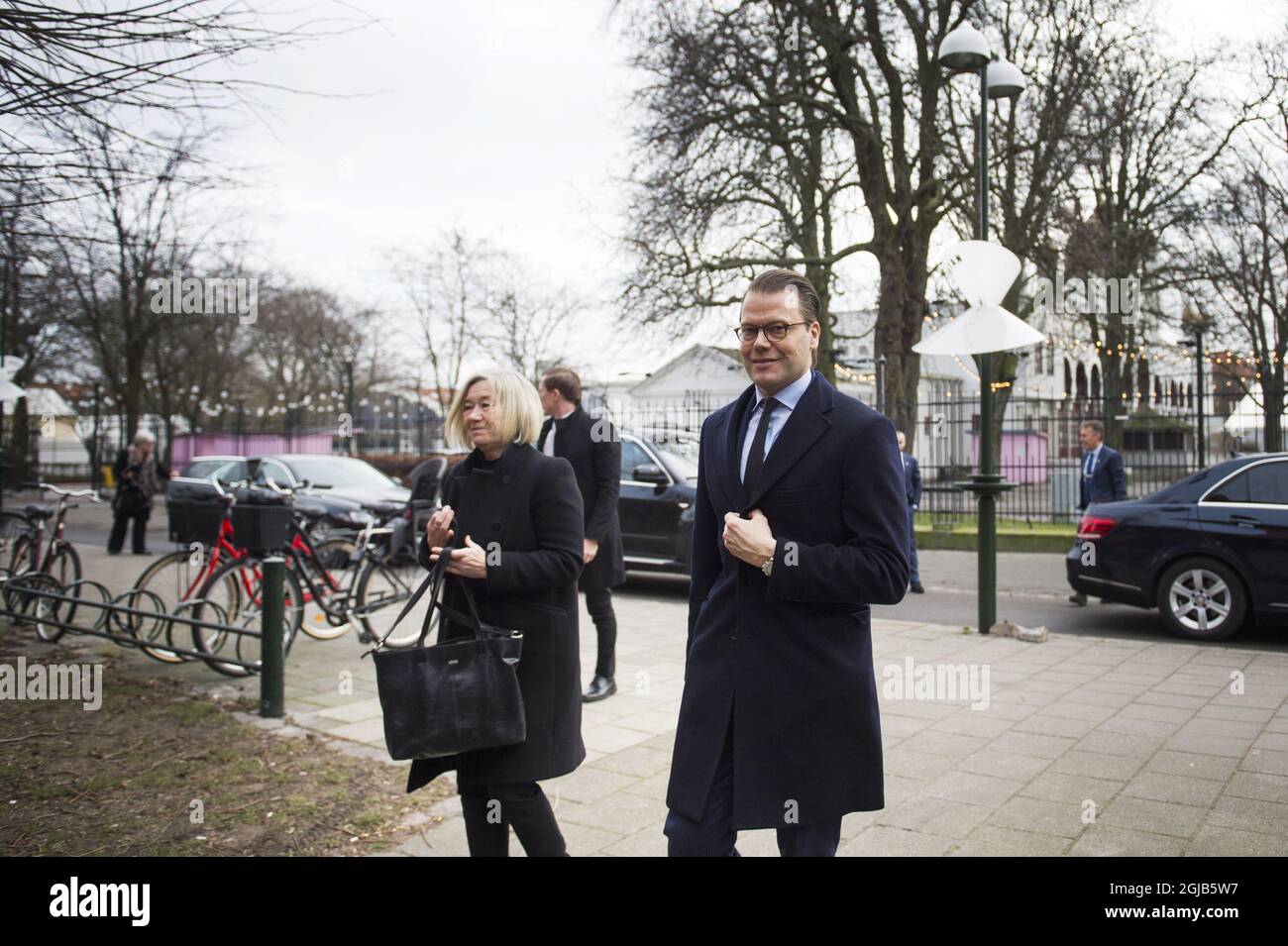 MALMO 2018-02-15 Prince Daniel Annelie Hultén, Governor of Skane, the visit to the Cross centre in Malmo, Sweden on Thursday. Photo: Emil Langvad / TT / code 9290 Stock Photo - Alamy