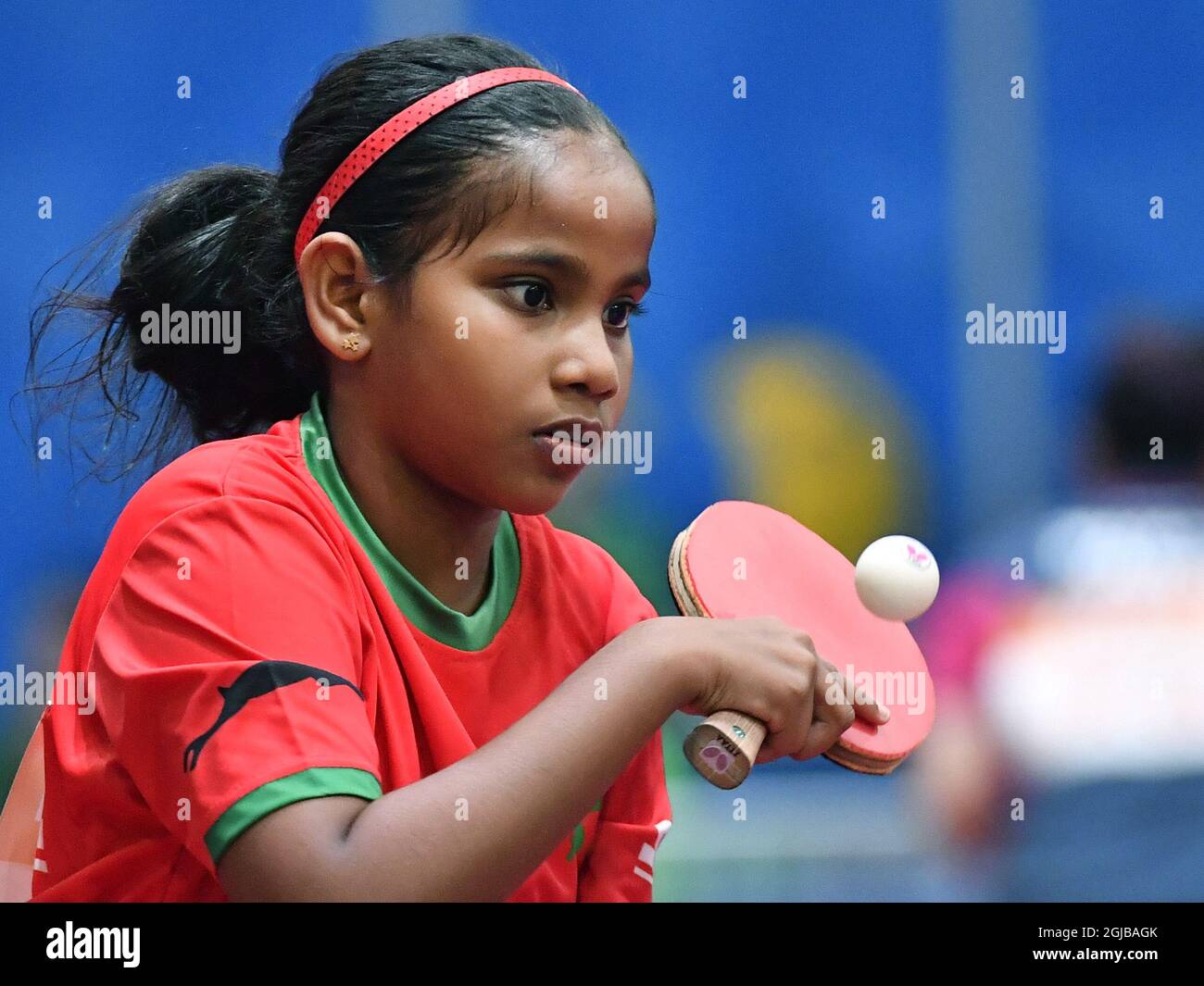 Fathimath Dheema Ali of The Maldives in action during the match against