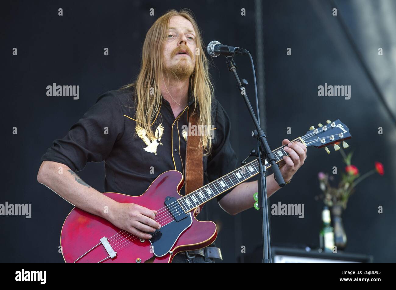 SOLVESBORG 20180608 Swedish rock band Graveyard performs during the Sweden  Rock Festival in Norje, outside Solvesborg in southern Sweden, on June 08,  2018. Photo: Claudio Bresciani / TT / code 10090 Stock Photo - Alamy