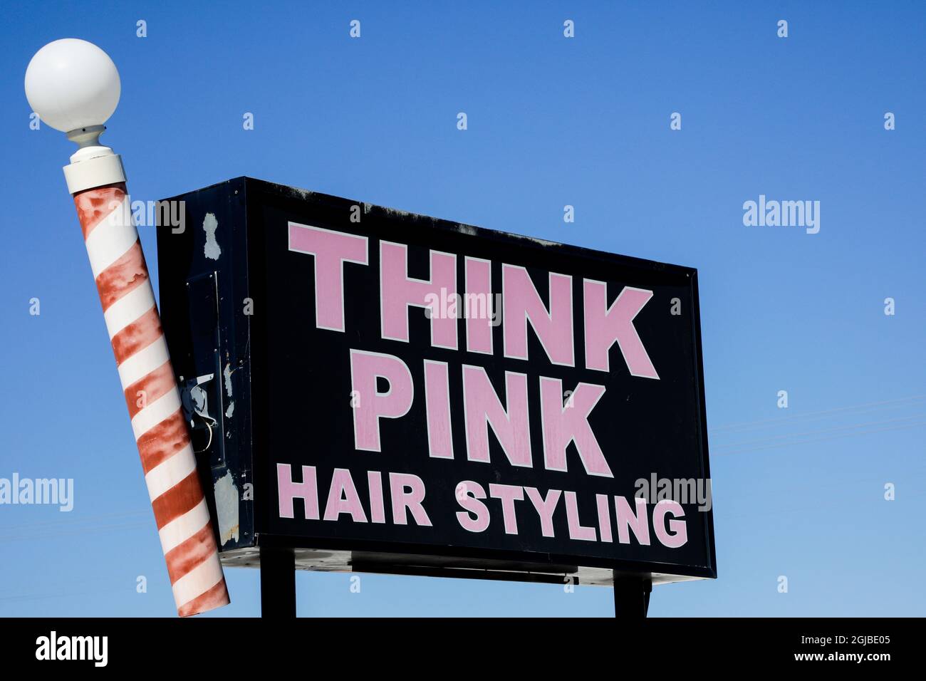 Benson, Arizona. Vintage sign for a barber shop. (Editorial Use Only