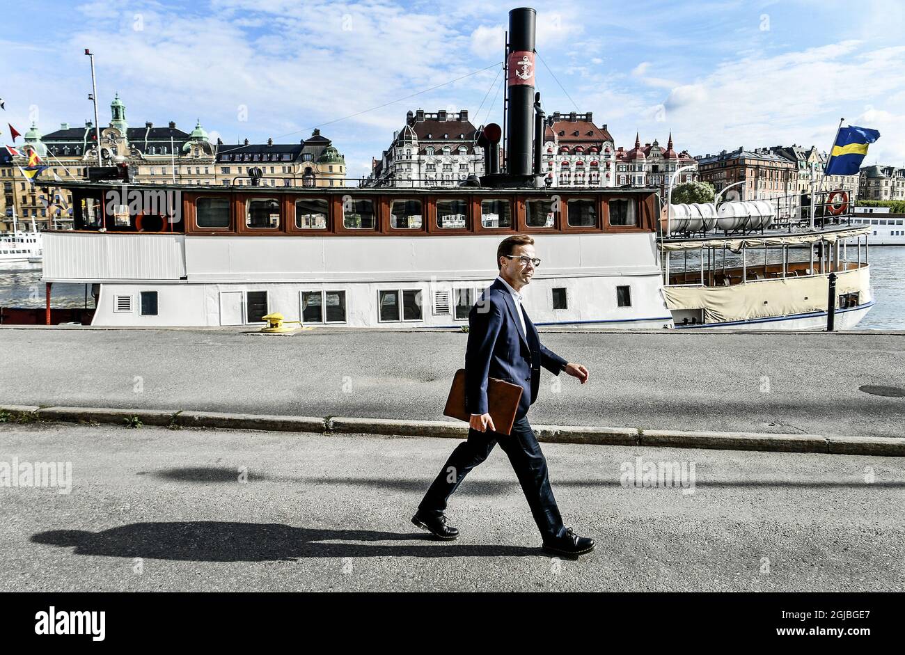 STOCKHOLM 2018-08-23 Ulf Kristersson, Chair of the Moderat party during an interview before the Swedish general elections September 9, 2018 Foto: Tomas Oneborg / SvD / TT / Kod: 30142 ** OUT SWEDEN**  Stock Photo