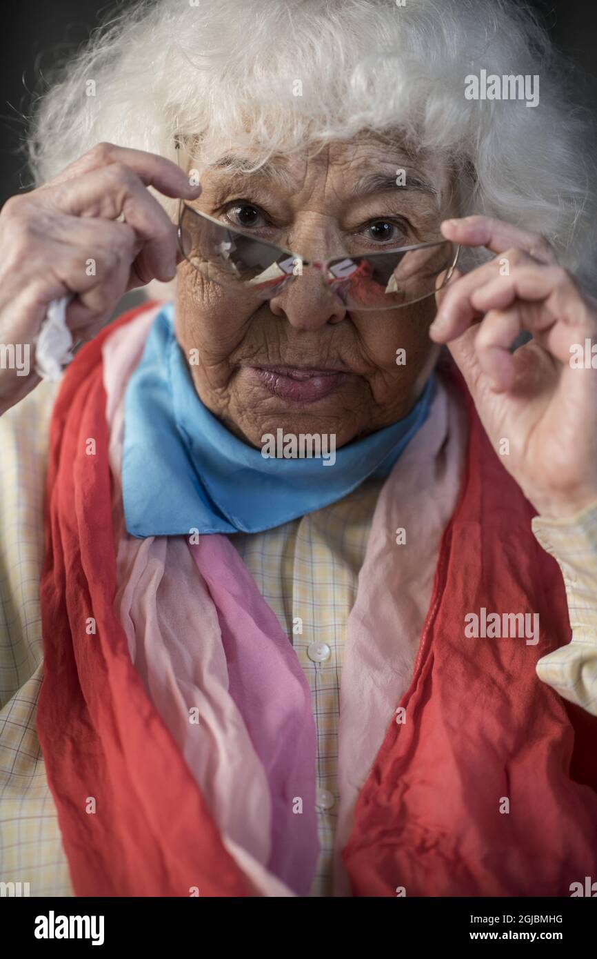 Nawal El Saadawi, Egypt, writer, Physician political activist and feminist . Foto: Staffan Lowstedt / SvD / TT / Kod: 30312 Stock Photo