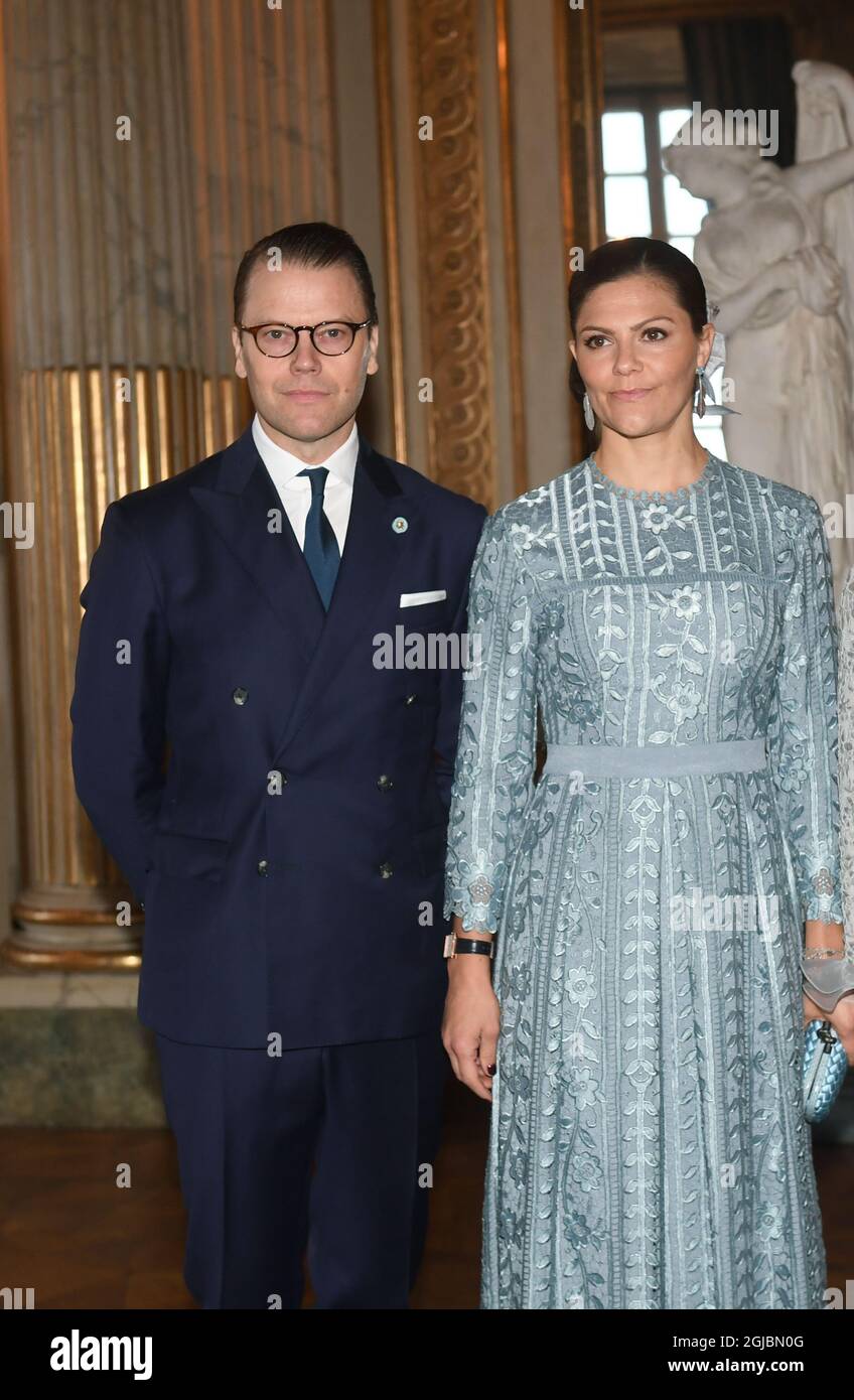 STOCKHOLM 20181113 Prince Daniel and Crown Princess Victoria during the  welcome ceremony at the Royal Palace in Stockholm, Sweden, Tuesday November  13, 2018. The President of Italy is on a three day