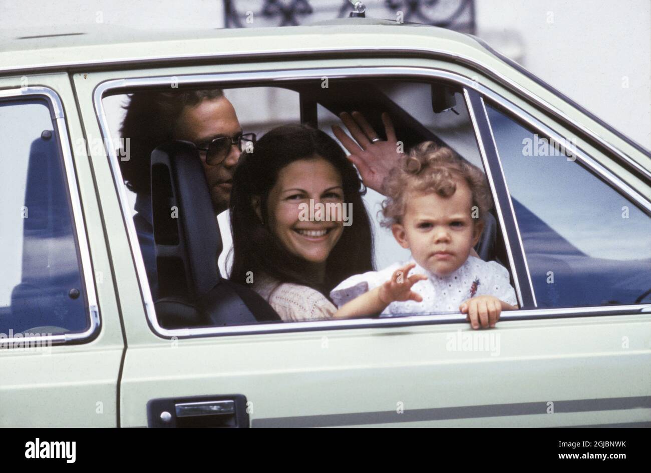 Kronprinsess Queen Silvia and Crown Princess Victoria at Oland 1979 (c) Charles Hammarsten  Stock Photo