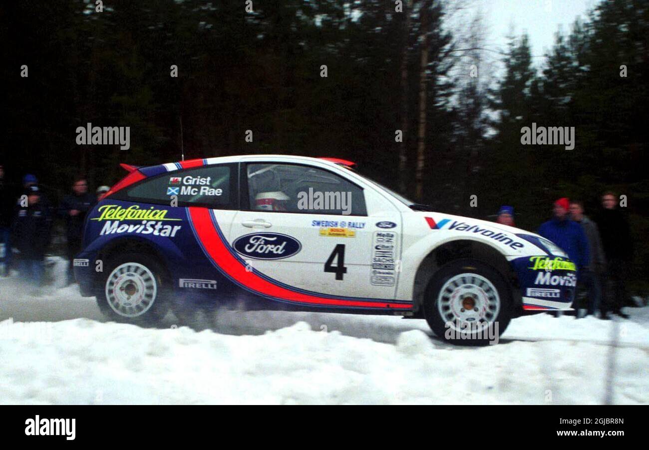 Colin McRae in his Ford Focus Stock Photo - Alamy