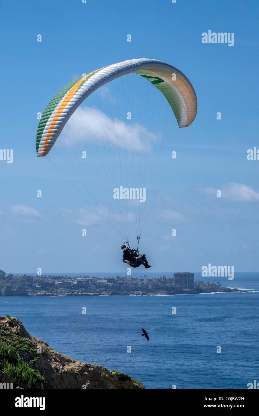 Paraglider, Torrey Pines, California, USA. Stock Photo