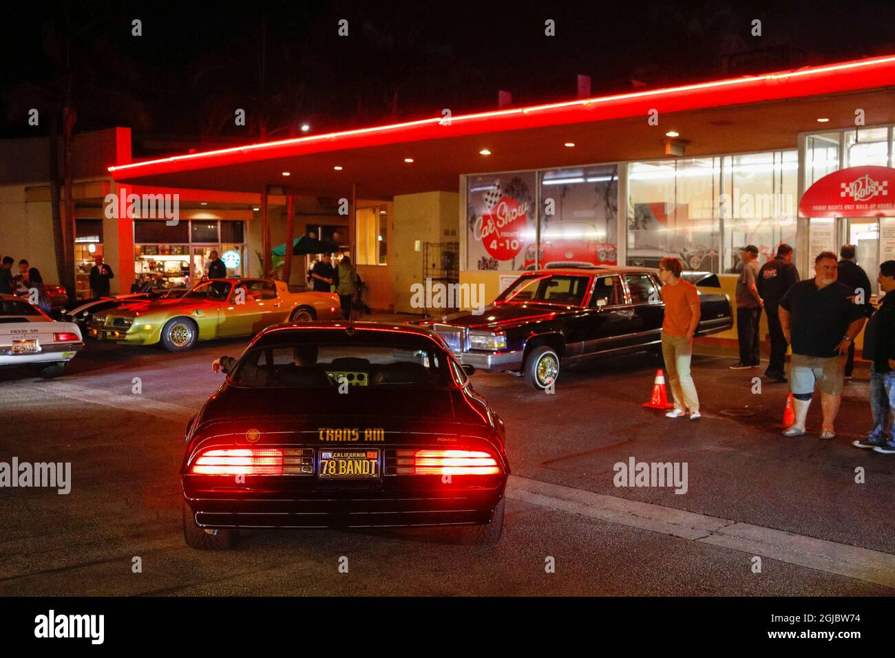 Burbank, California, USA. Bob's Big Boy DriveIn. Car show. (Editorial