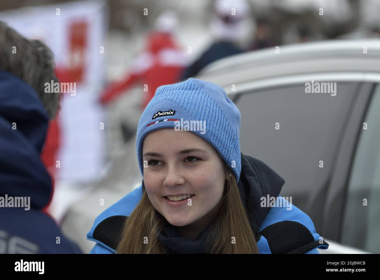 Princess Ingrid-Alexandra of Norway during the WC Alpine in Are Sweden on February 9, 2019 Foto: Pontus Lundahl / TT / kod 10050  Stock Photo