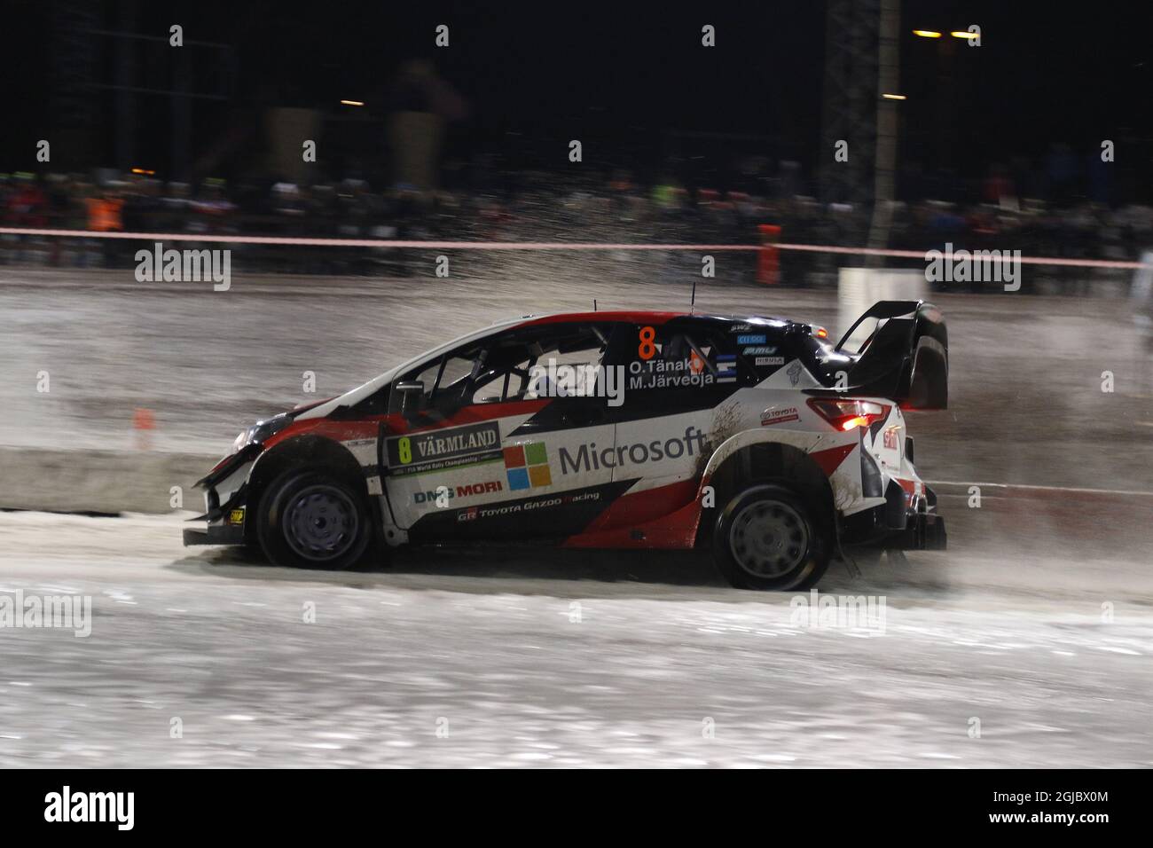 Ott Tanak and Martin Jarveoja of Estonia in their Toyota Yaris WRC during day 1 of the second round of the FIA World Rally Championship, Rally Sweden 2019, in Karlstad, Sweden, 14 February 2019. Photo: Micke Fransson/TT/Kod 61460 Stock Photo