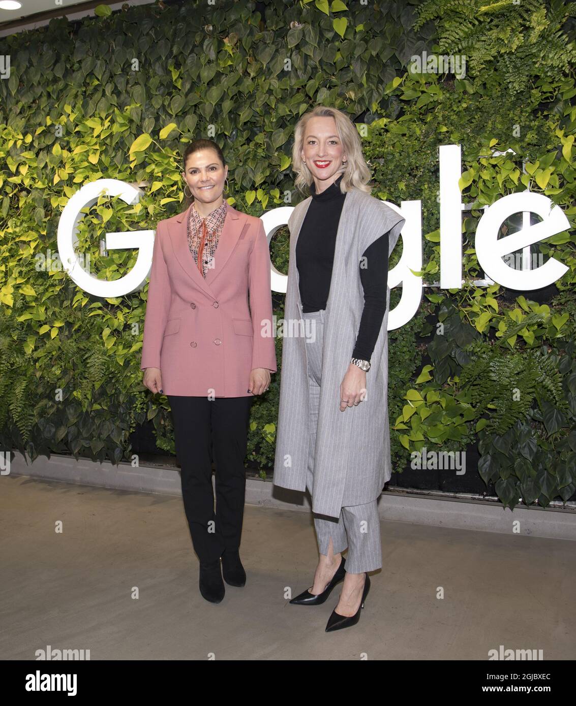 Crown Princess Victoria and the CEO of Google Sweden during Victoria's  visit to THE Google office in Stockholm, Sweden on Thursday, March 7, 2019  Foto: Fredrik Sandberg / TT kod 10080 Stock Photo - Alamy