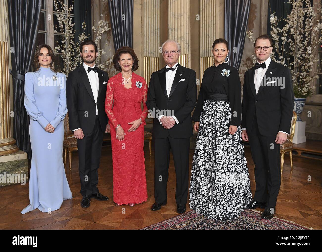 STOCKHOLM 20190314 Prinsessan Sofia, prins Carl Philip, drottning Silvia,  kung Carl Gustaf, kronprinsessan Victoria och prins