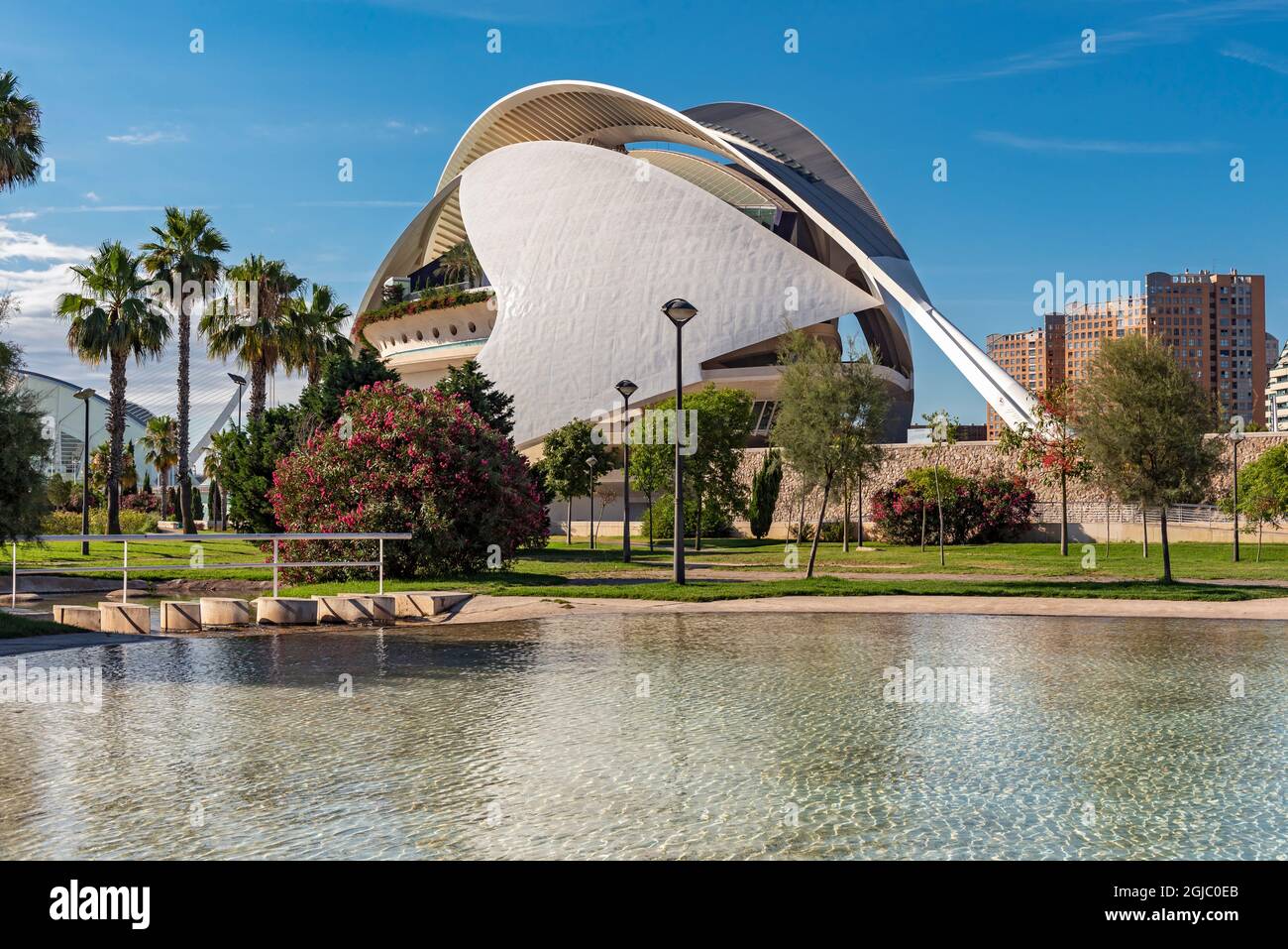 Palace of the Arts (Palau de les Arts Reina Sofía), City of Arts and Sciences, Valencia, Spain Stock Photo