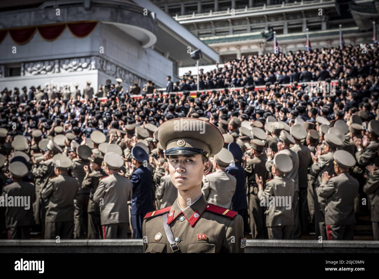Military parade during North Korea's 70 year anniversary in Pyong Yang Foto: Yvonne Asell / SvD / TT / Kod: 30202 Stock Photo