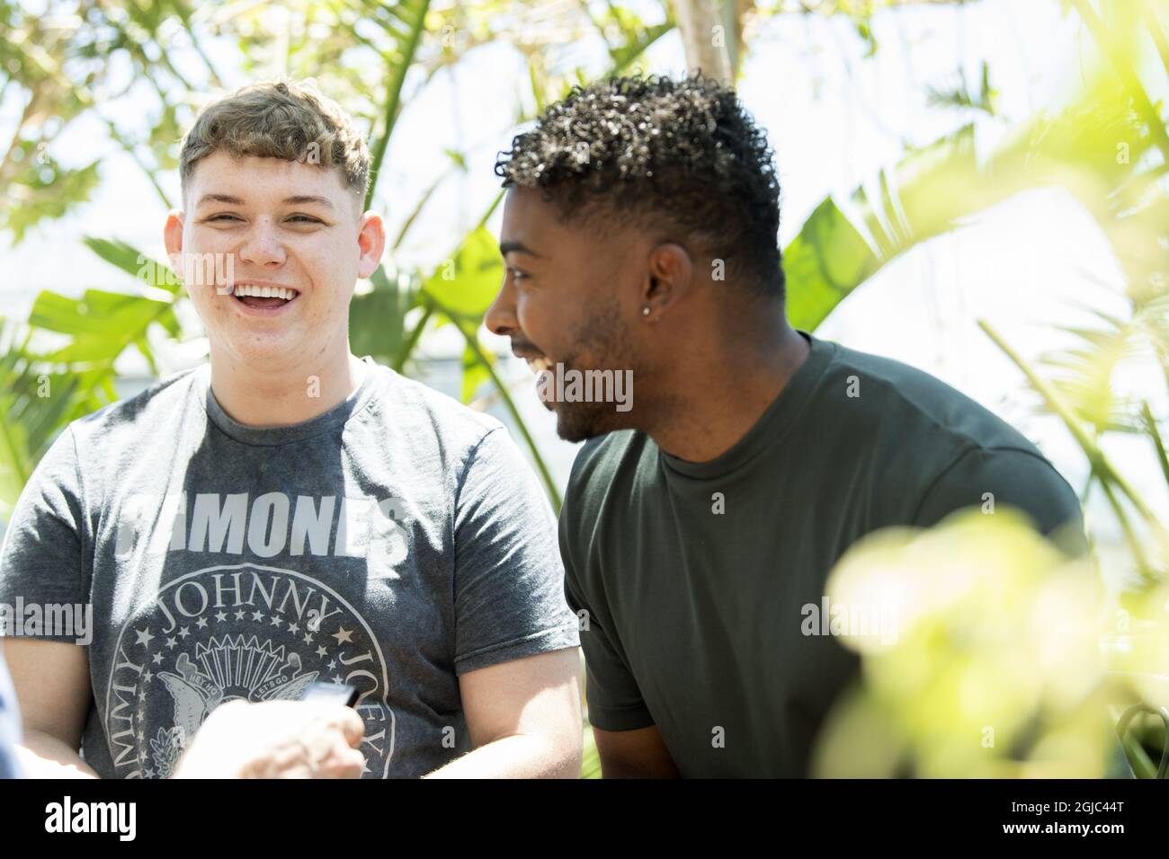 John Lundvik of Sweden and Michael Rice of England is competitors in ...
