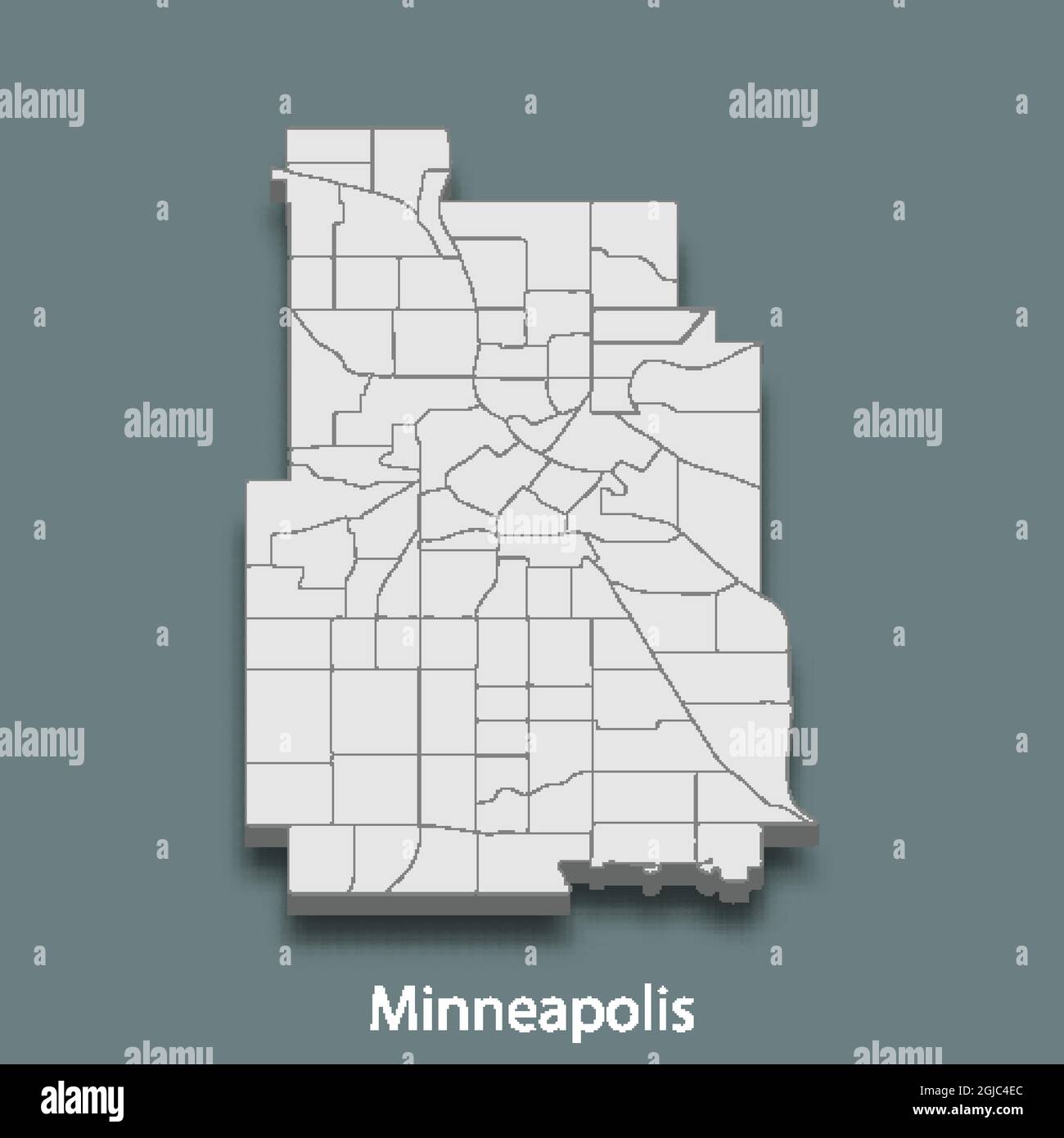 3d Isometric Map Of Minneapolis Is A City Of United States Vector 3d Isometric Map Of Minneapolis Is A City Of United States Vector Illustration 2GJC4EC