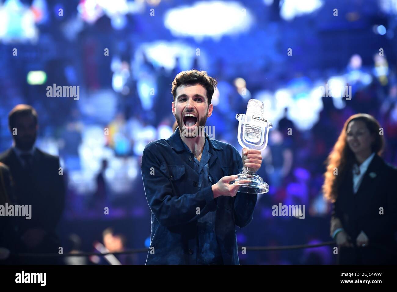 Duncan Laurence of the Netherlands is the winner of the Eurovision Song Contest 2019 in Tel Aviv, Israel, May 18, 2019 Photo: Henrik Montgomery / TT kod 10066  Stock Photo