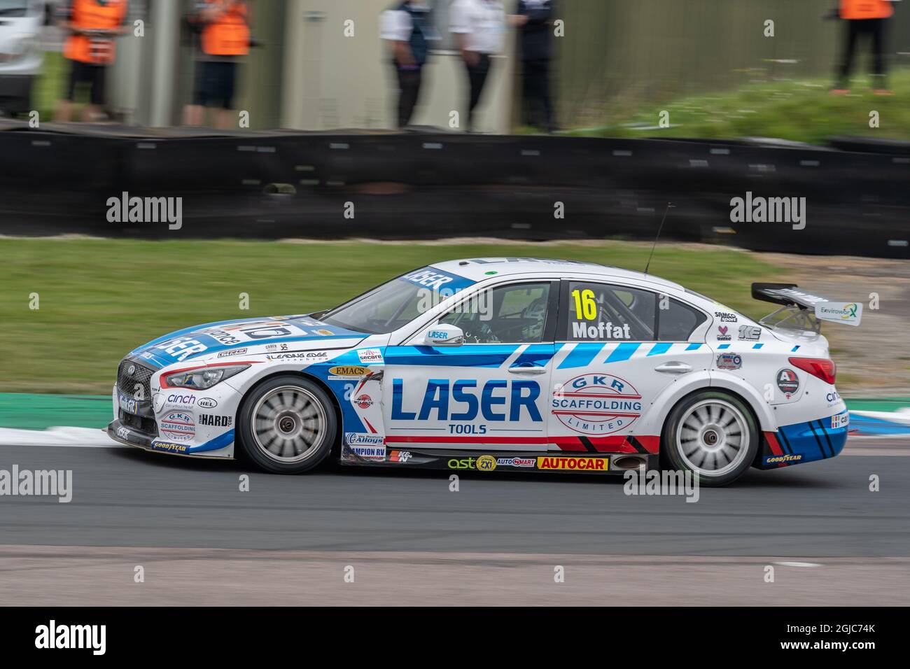 Aiden Moffat in an Infinity Q50 at the BTCC event at Thruxton in August ...