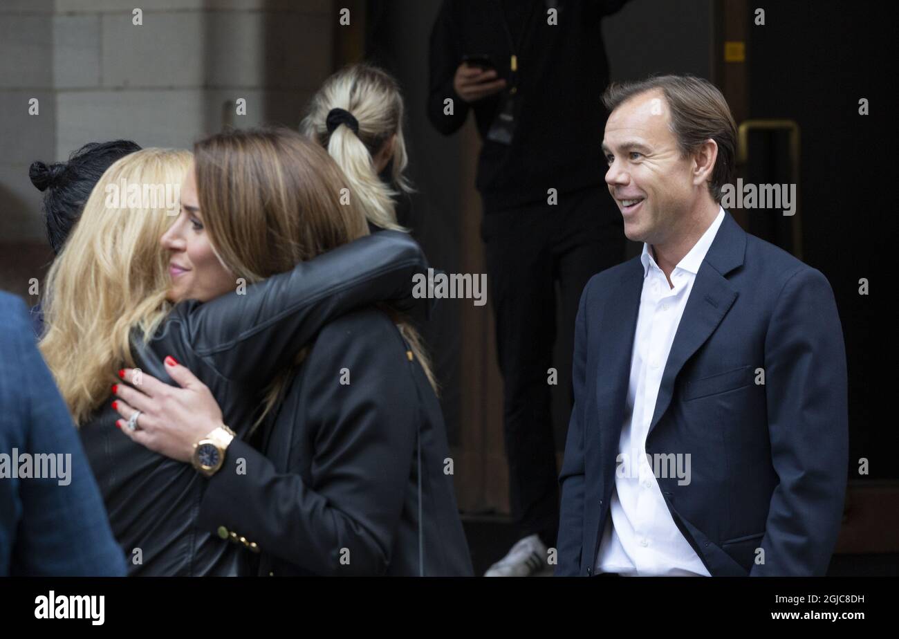 Karl-Johan Persson, CEO and president of Hennes & Mauritz (H&M) with wife  Leonie Persson arriving at Brilliant Minds, Grand Hotel, Stockholm  2019-06-13 (c) Johan Jeppsson / TT Kod 2551 Stock Photo - Alamy