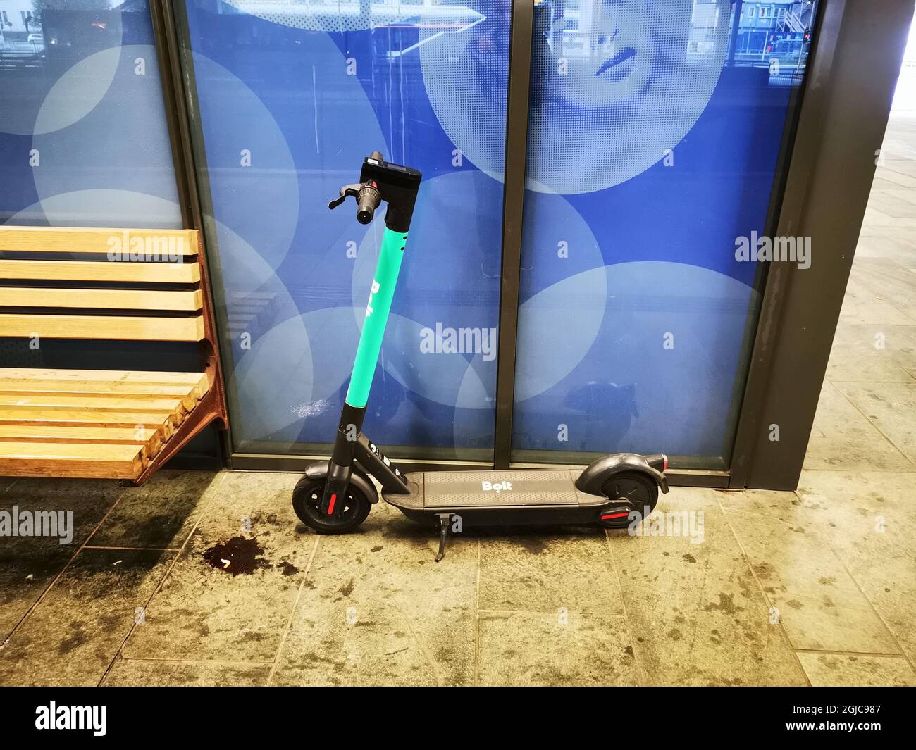 BERGEN, NORWAY - Aug 19, 2021: A parked Bolt Electric Scooter in the  streets of Norway Stock Photo - Alamy