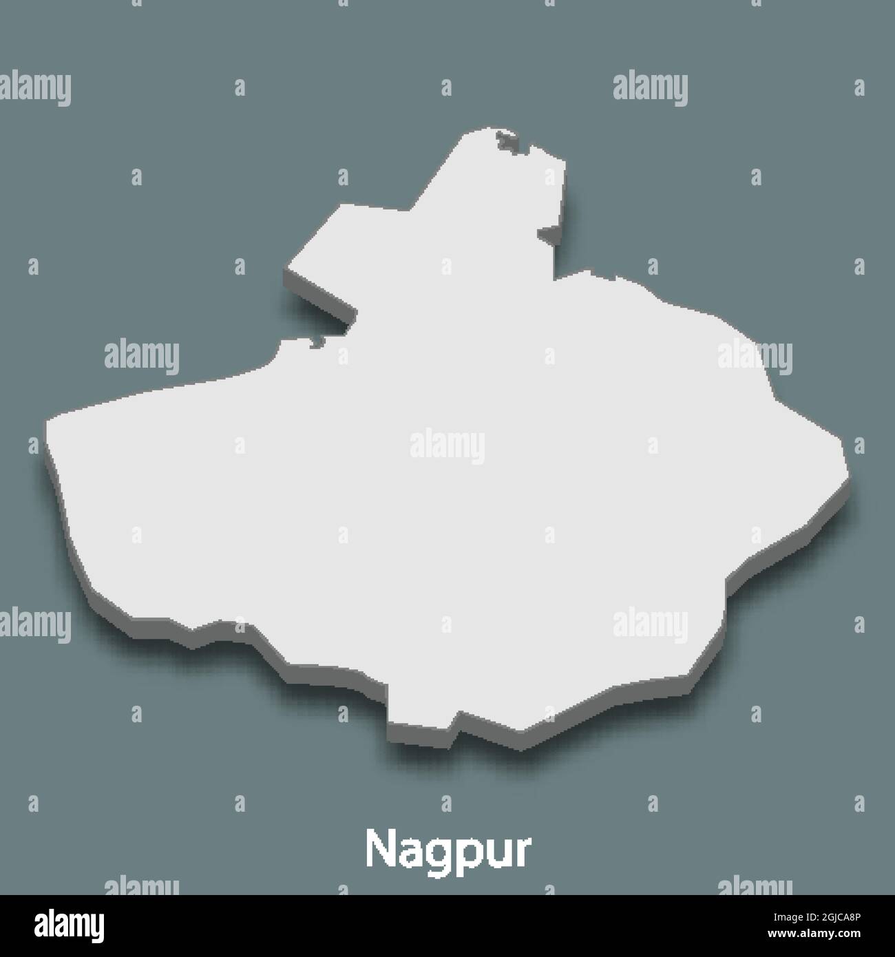 3d isometric map of Nagpur is a city of India, vector illustration Stock Vector Image & Art Alamy