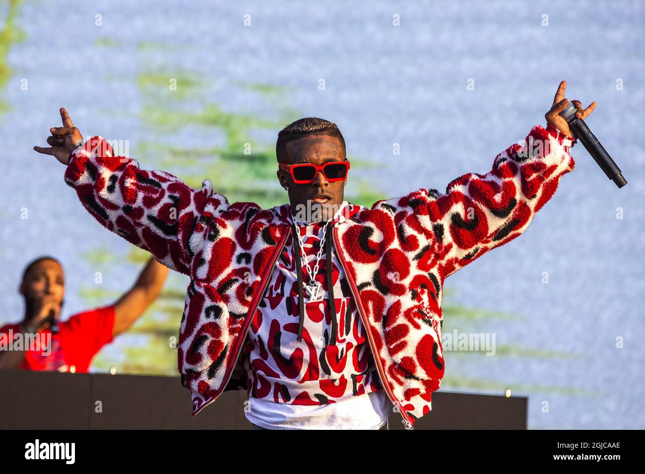 Lil Uzi Vert performing on stage during the third day at