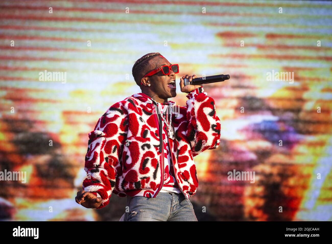 Lil Uzi Vert performing on stage during the third day at