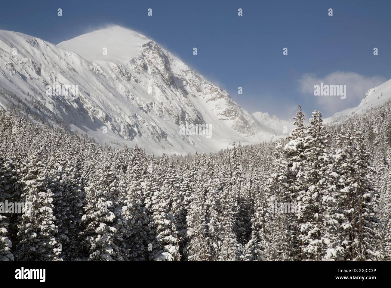 USA, Colorado, Ten Mile Range. Quandary Peak after winter snowfall. Credit as: Don Grall / Jaynes Gallery / DanitaDelimont.com Stock Photo