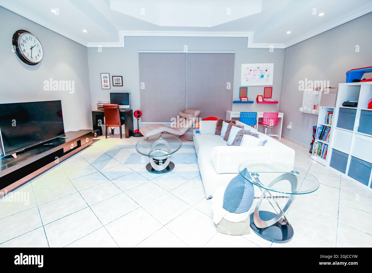 DOHA, QATAR Oct 07, 2018 The stylish living room interior of the modern apartment and trendy