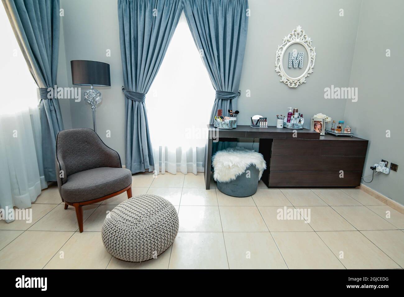 DOHA, QATAR Oct 07, 2018 The stylish room interior of the modern