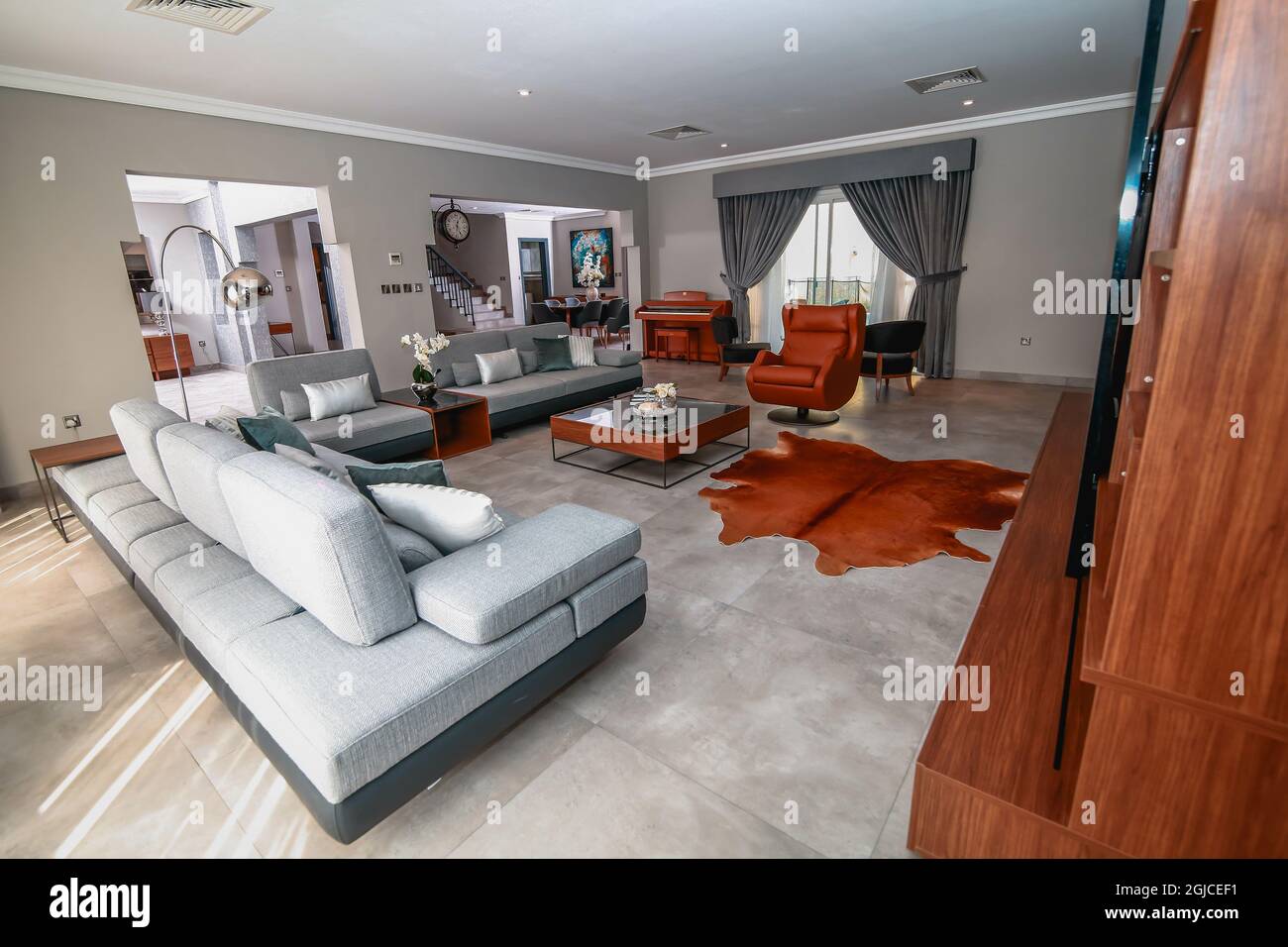 DOHA, QATAR Oct 07, 2018 The stylish living room interior of the