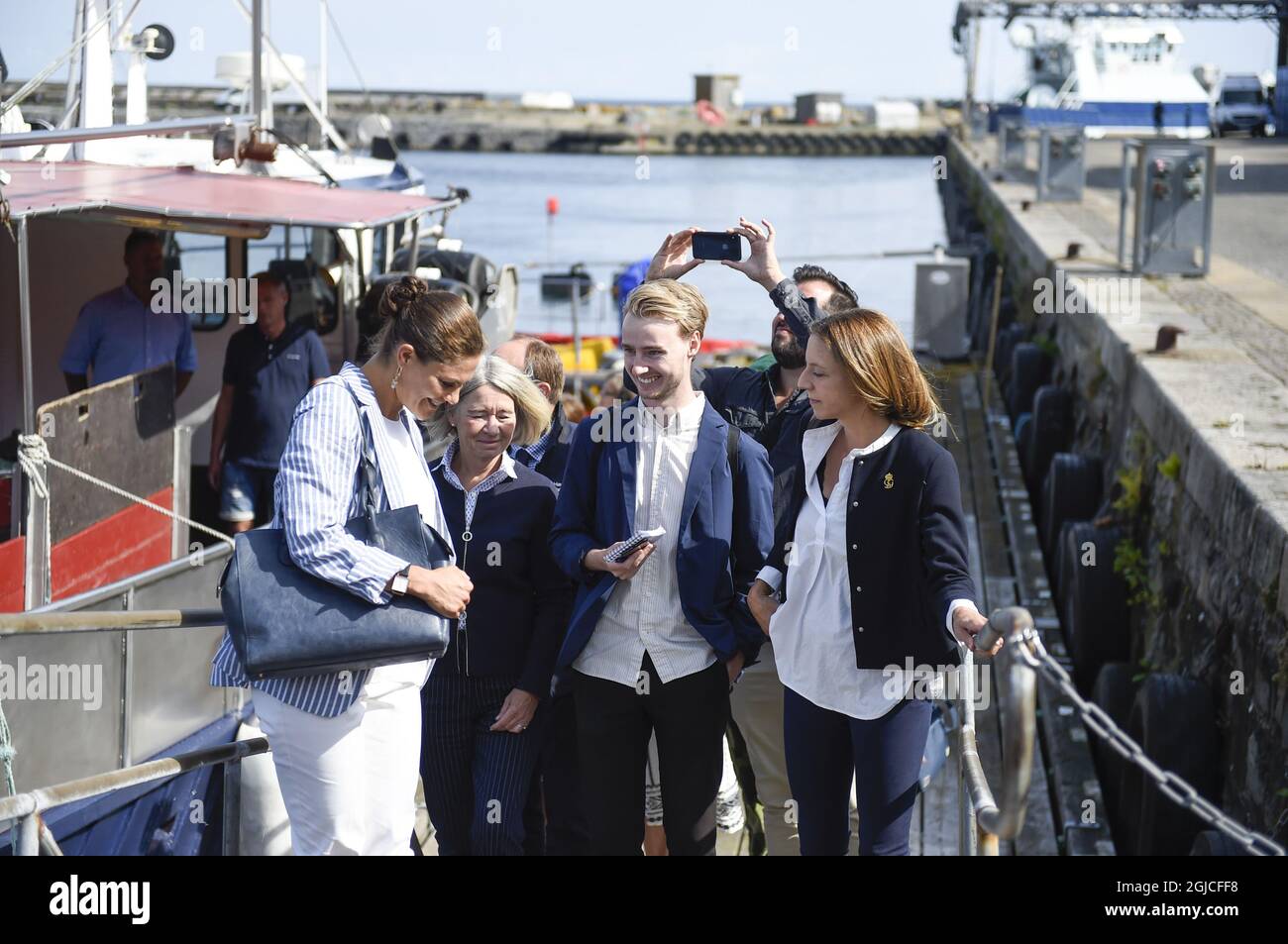 SIMRISHAMN 2019-08-22 Crown Princess Victoria during her visit to the  Centre for Marine Research in Simrishamn, Sweden on Thursday, August 22,  2019 Foto: Jens Christian / EXP / TT / Kod: 7172 ** OUT Aftonbladet **  Stock Photo - Alamy