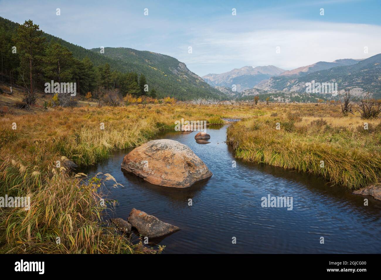 Moraine Park, Rocky Mountain National Park Stock Photo