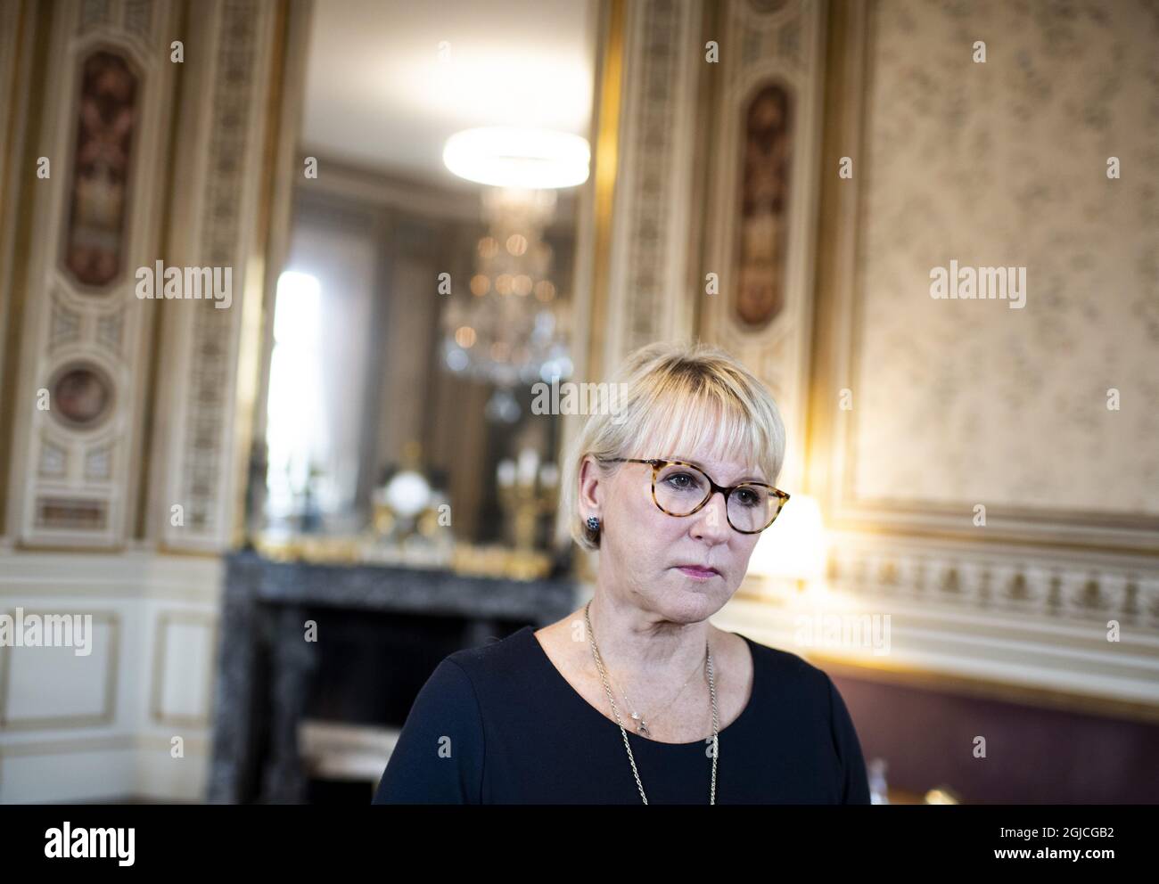STOCKHOLM 2019-09-06 Sweden's Foreign Minister Margot Wallstrom photographed in her office at the Ministry for Foreign Affairs in Stockholm. Wallstrom on Friday announced that she will resign. Foto: Pontus Lundahl / TT / kod 10050  Stock Photo