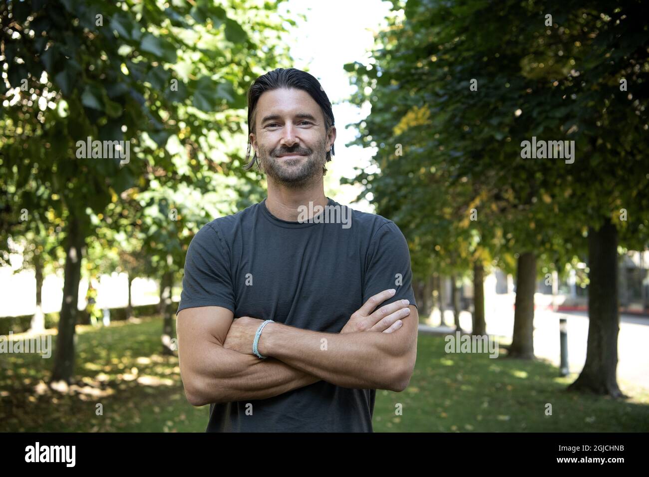 Brandon Jenner, singer-song-writer and son of Caitlyn Jenner on visit to Stockholm, Sweden, September 17, 2019 Foto: Jessica Gow / TT / Kod 10070 Stock Photo