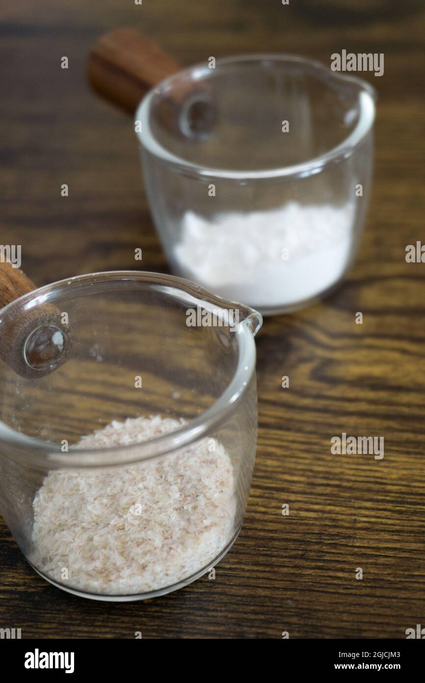 psyllium husks and gluten free flour Stock Photo Alamy