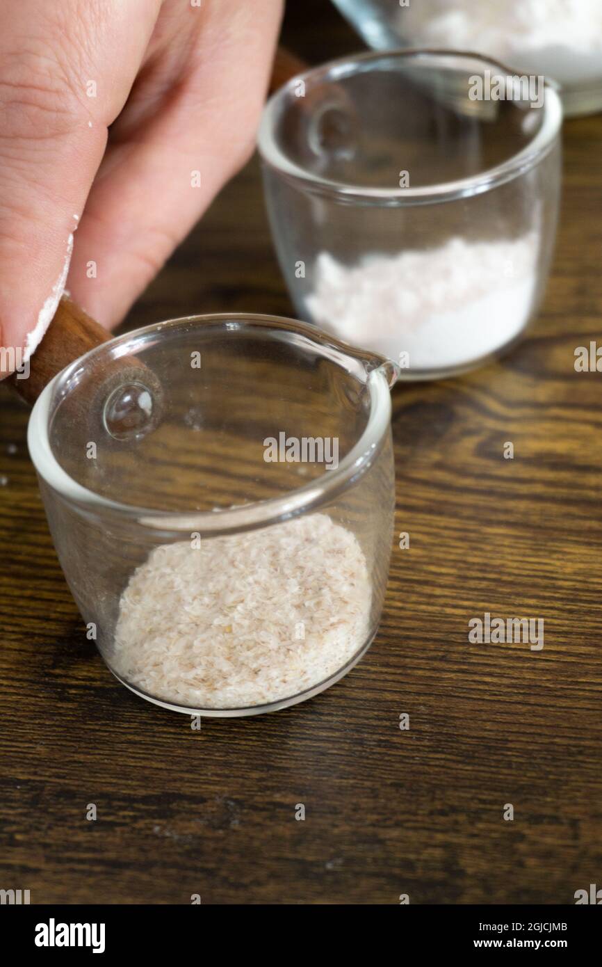 psyllium husks and gluten free flour Stock Photo Alamy