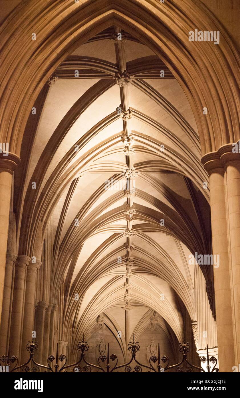 Washington National Cathedral or the Cathedral Church of Saint Peter and Saint Paul in the City and Diocese of Washington, Washington, D. C., USA. Stock Photo