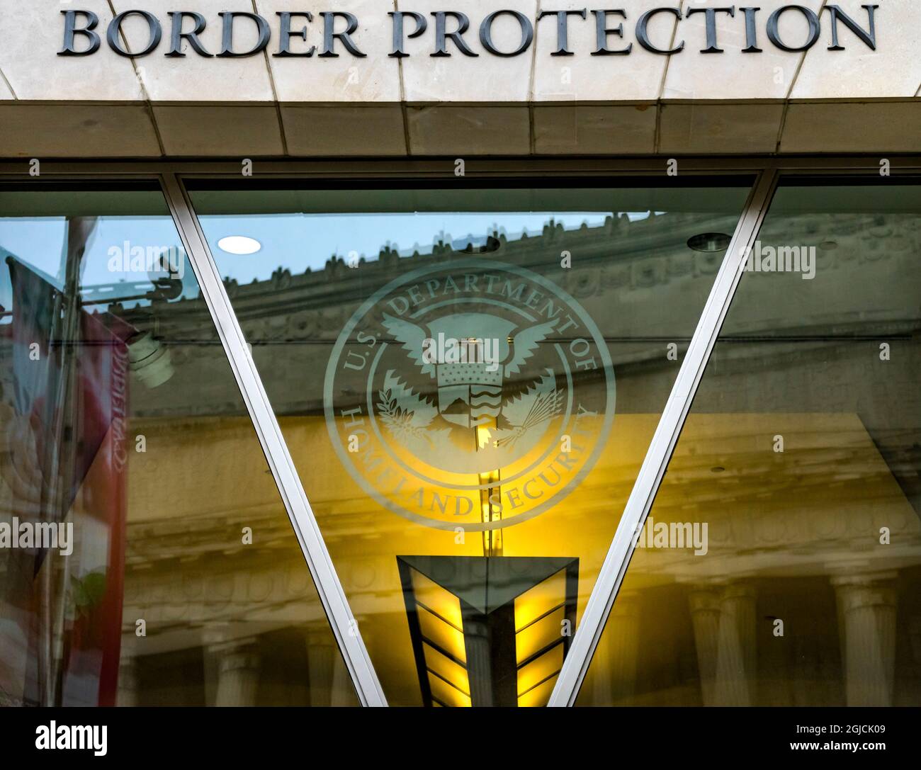 U.S. Customs and Border Protection, Department of Homeland Security. Ronald Reagan International Trade Building, Washington DC, USA. Stock Photo