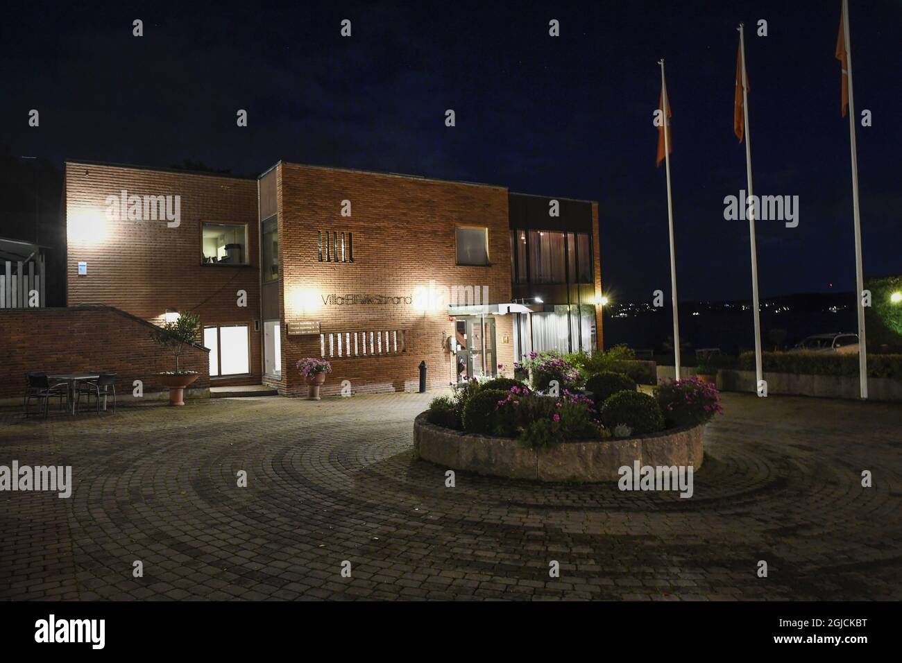 An exterior of Villa Elfvik Strand conference center in Lidingo, northern Stockholm, Sweden, on Oct. 04, 2019, where nuclear negotiations are believed to take place between the US and North Korea. Photo: Pontus Lundahl / TT / code 10050  Stock Photo