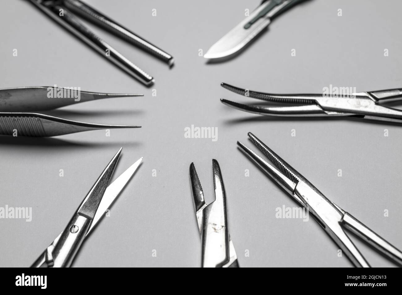 surgery instrument Scalpels, forceps, scissors, retractors, and clamps Foto Joakim StÃ¥hl / SvD