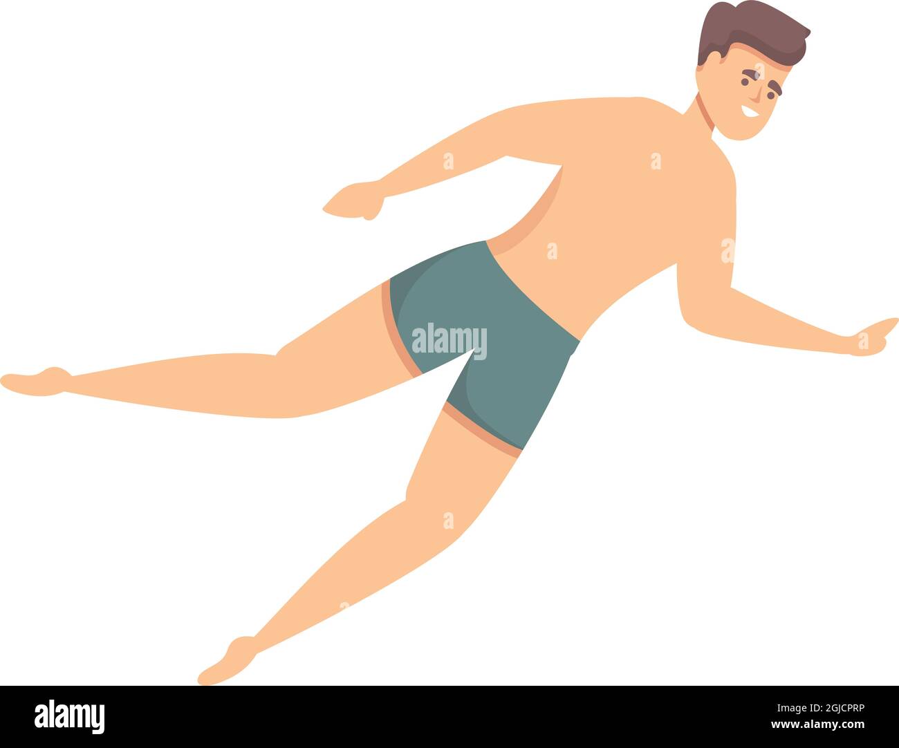 Pool swimmer icon cartoon vector. Person swim. Water sport Stock Vector